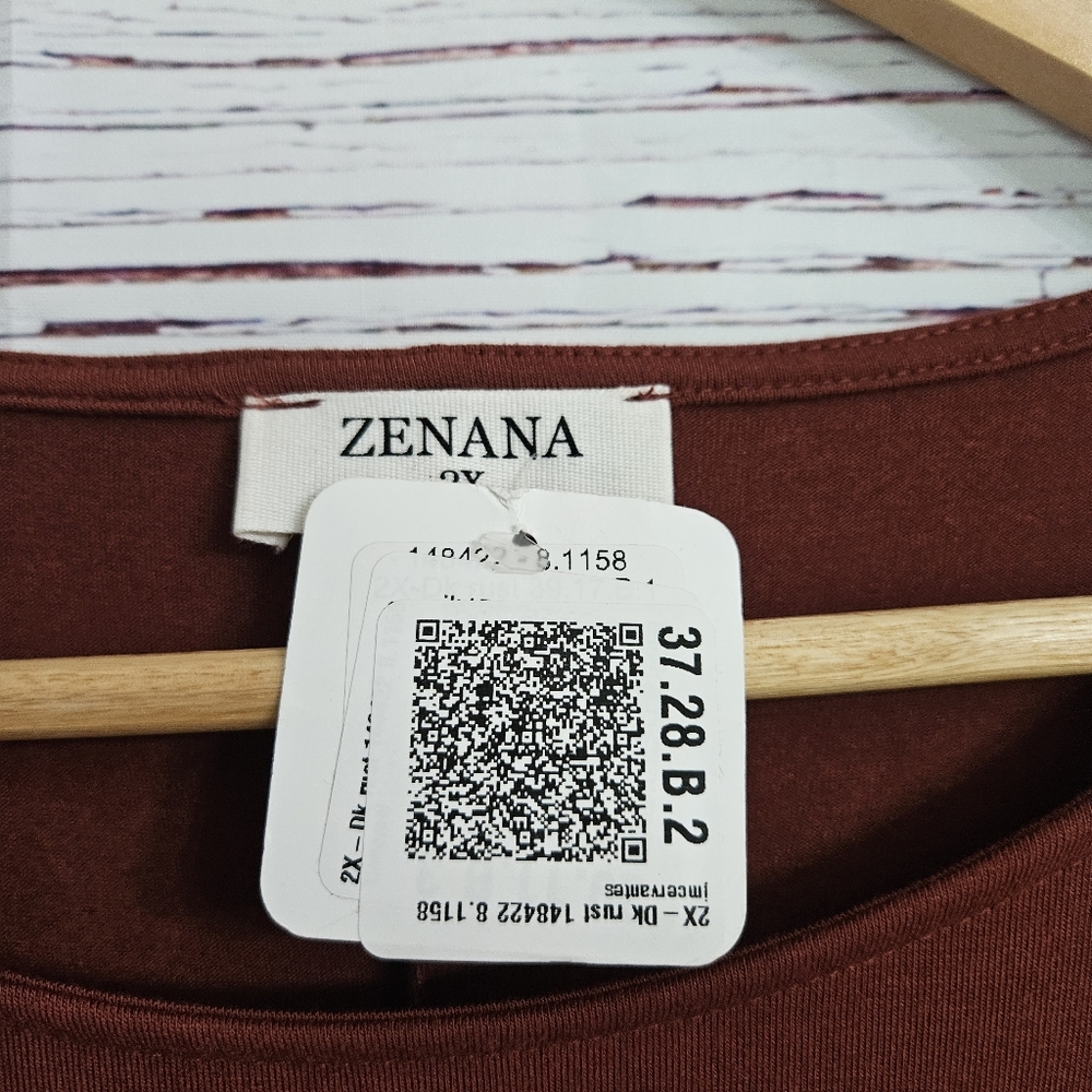 Zenana Long Sleeve Pocketed Casual Swing T-Shirt Dress Size 2x - Picture 13 of 16